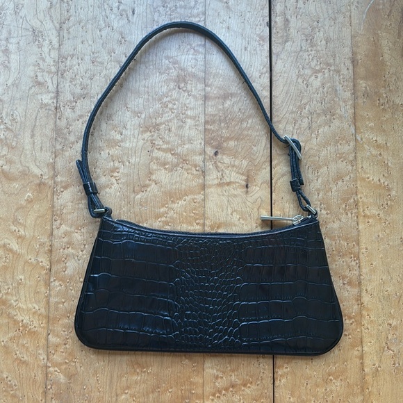 Express genuine leather crocodile print mini shoulder bag - Picture 2 of 7